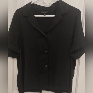 Banana Republic Camp Collar 100% Polyester Short Sleeve Shirt, NWOT